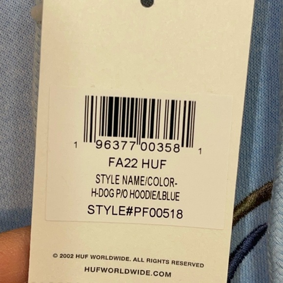 NWT- Huff dog pullover hoodie. Size medium - Picture 6 of 6